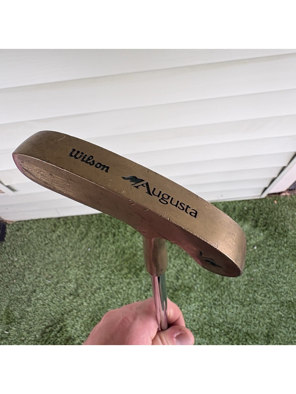 VTG WILSON AUGUSTA Two Way Brass Putter RH or LH 35" Steel Shaft